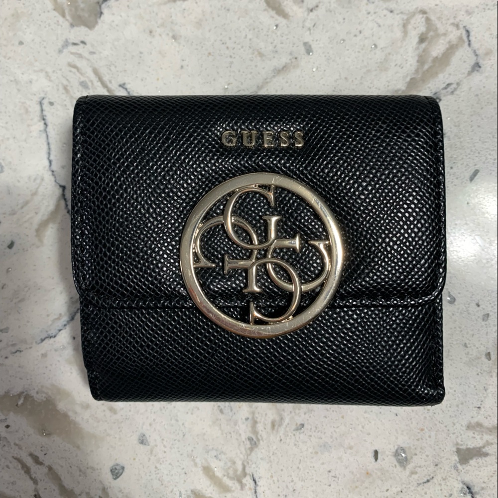 Black Guess Compact Wallet